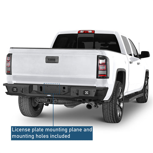Road Trip Rear Bumper w/ LED Spotlights For 2007-2018 GMC Sierra 1500 - Ultralisk4x4-u9462-5