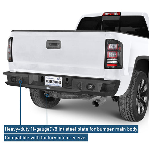Road Trip Rear Bumper w/ LED Spotlights For 2007-2018 GMC Sierra 1500 - Ultralisk4x4-u9462-7