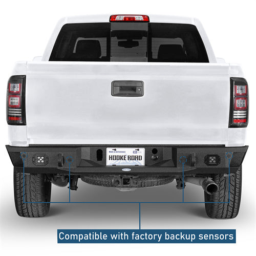 Road Trip Rear Bumper w/ LED Spotlights For 2007-2018 GMC Sierra 1500 - Ultralisk4x4-u9462-8
