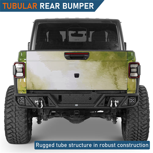 Tubular Rear Bumper For 2020-2025 Jeep Gladiator JT - Ultralisk4x4
