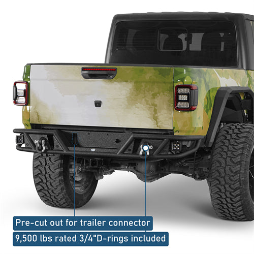 Tubular Rear Bumper For 2020-2025 Jeep Gladiator JT - Ultralisk4x4
