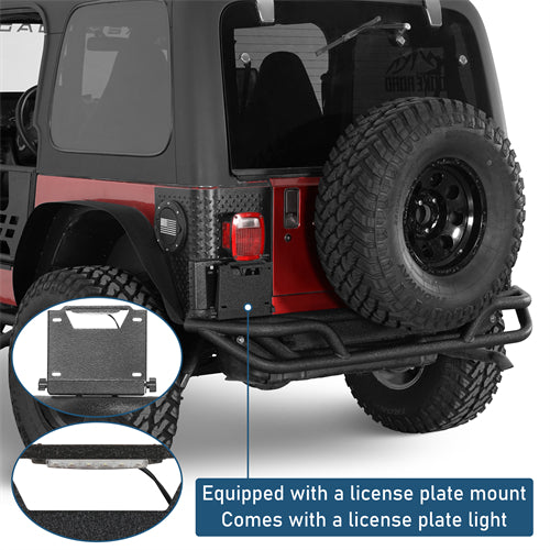 Tubular Rear Bumper For 1987-2006 Jeep Wrangler YJ TJ - Ultralisk4x4