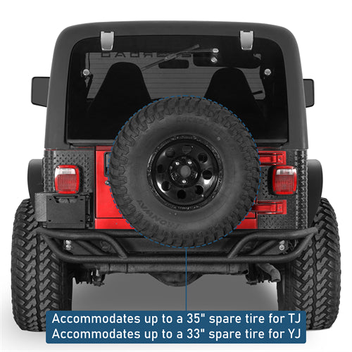 Tubular Rear Bumper For 1987-2006 Jeep Wrangler YJ TJ - Ultralisk4x4