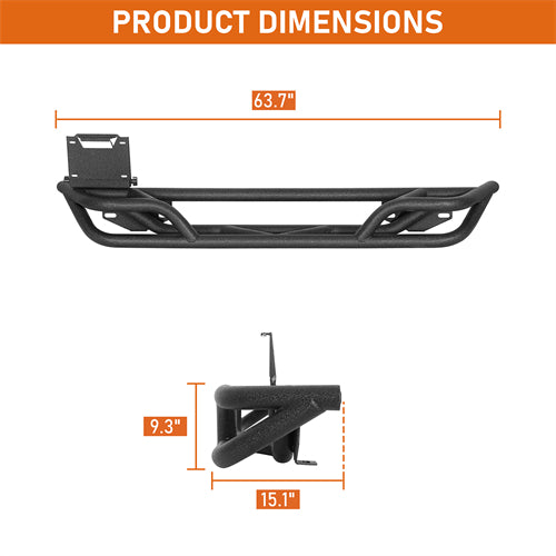 Tubular Rear Bumper For 1987-2006 Jeep Wrangler YJ TJ - Ultralisk4x4