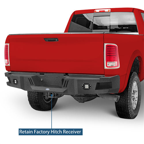 Road Trip Rear Bumper w/ LED White Floodlights For 2010-2018 Ram 2500 - Ultralisk4x4