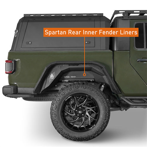 Spartan Rear Inner Fender Liners For 2020-2023 Jeep Gladiator JT - Ultralisk4x4