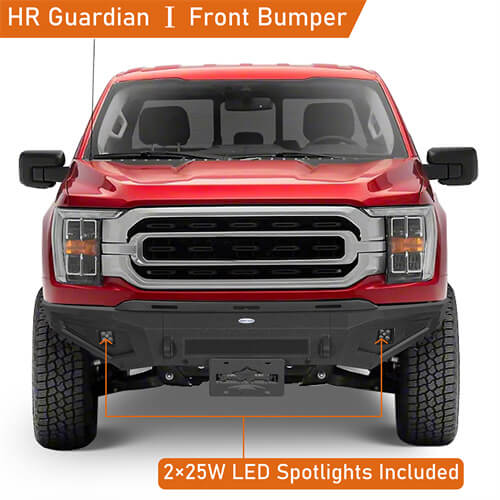 Road Trip Front Bumper w/ LED spotlights  For 2021-2023 Ford F-150 - Ultralisk4x4 -u8301-4