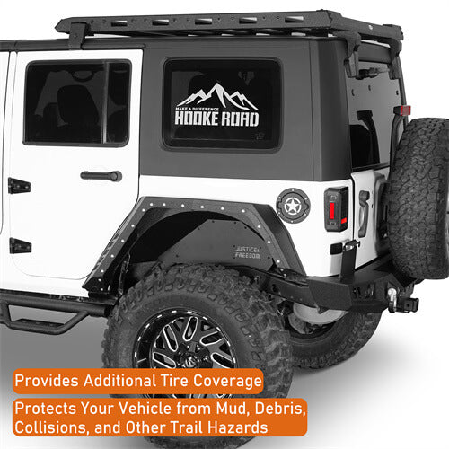 Road Trip Rear Fender Flares For 2007-2018 Jeep Wrangler JK 4-Door - Ultralisk4x4-u2104-5
