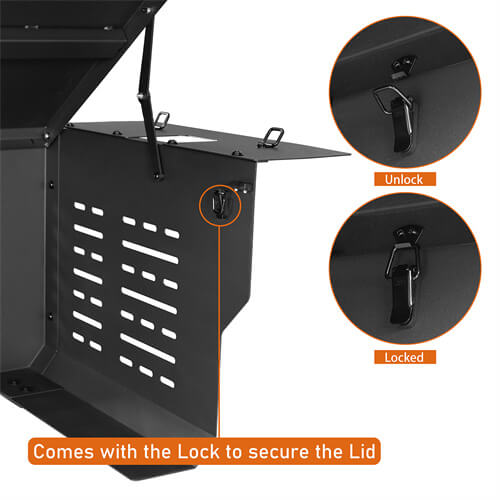 Road Trip Security Deck Enclosure For 2018-2023 Jeep Wrangler JL 2-Door - Ultralisk4x4-u3069s-7
