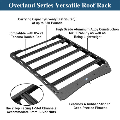 Road Trip Versatile Roof Rack For 2015-2022 with Chevy Colorado GMC Canyon Crew Cab -u9100-10