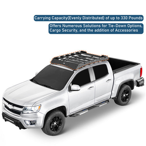 Road Trip Versatile Roof Rack For 2015-2022 with Chevy Colorado GMC Canyon Crew Cab -u9100-8