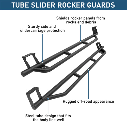 Tube Slider Rocker Guards For 2015-2019 Subaru Outback - Ultralisk4x4