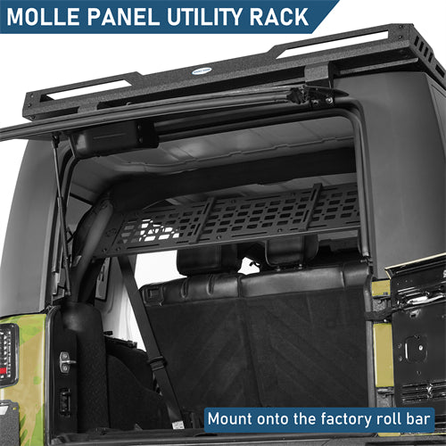 Trunk MOLLE Panel Utility Rack For 2007-2018 Jeep Wrangler JK 4-Door Hardtop - Ultralisk4x4