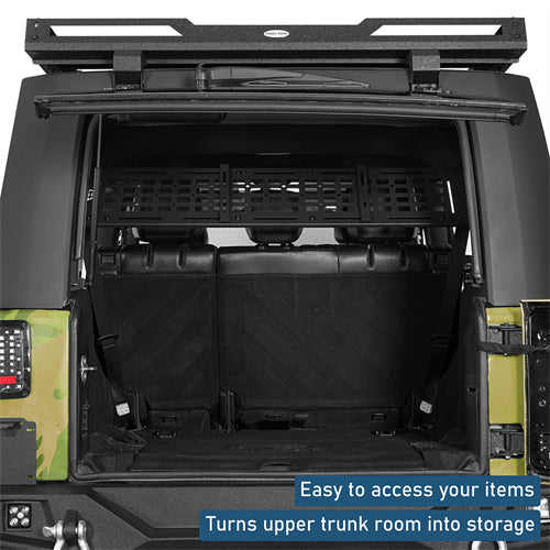 Trunk MOLLE Panel Utility Rack For 2007-2018 Jeep Wrangler JK 4-Door Hardtop - Ultralisk4x4