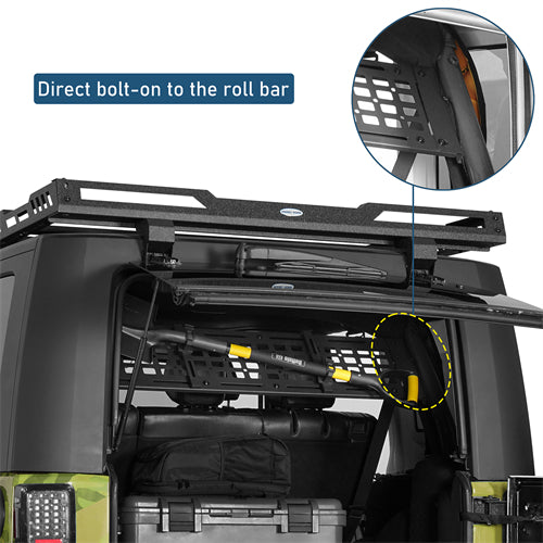 Trunk MOLLE Panel Utility Rack For 2007-2018 Jeep Wrangler JK 4-Door Hardtop - Ultralisk4x4