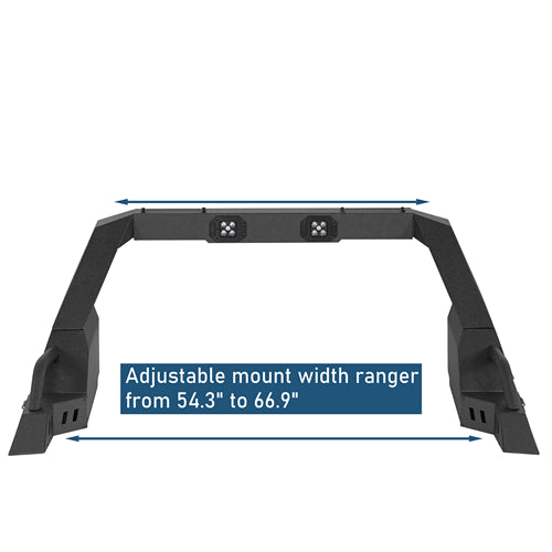 Adjustable Roll Bar w/ LED Spotlights For Ford F-150 | Chevy Silverado 1500 | GMC Sierra 1500 | Ram 1500 | Toyota Tundra - Ultralisk4x4