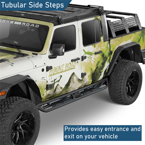 Running Boards Side Steps Nerf Bars For 2020-2025 Jeep Gladiator JT - Ultralisk4x4