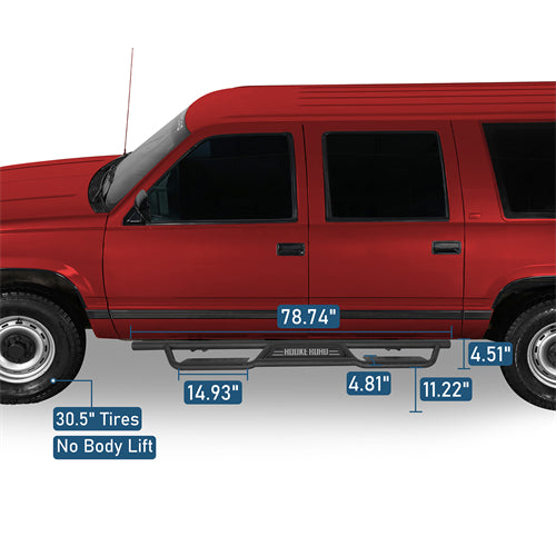 Nerf Side Step Bars For 1992-1999 Chevy Suburban (Excluding K2500 Suburban) - Ultralisk4x4