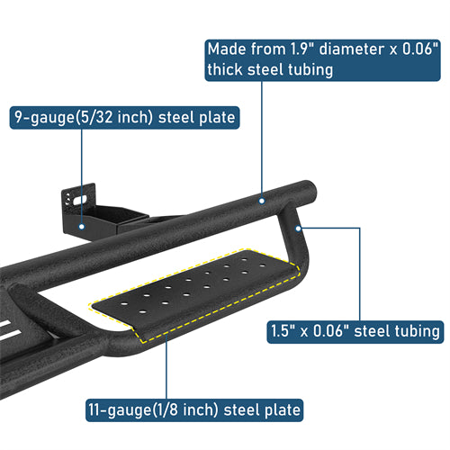 Nerf Side Step Bars For 1992-1999 Chevy Suburban (Excluding K2500 Suburban) - Ultralisk4x4