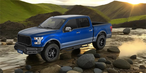 Nerf Side Step Bars For 2015-2024 Ford F-150 SuperCrew / 2017-2024 F-250 F-350 Crew Cab - Ultralisk4x4