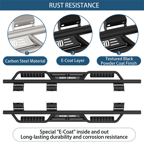 Nerf Side Step Bars For 2015-2024 Ford F-150 SuperCrew / 2017-2024 F-250 F-350 Crew Cab - Ultralisk4x4