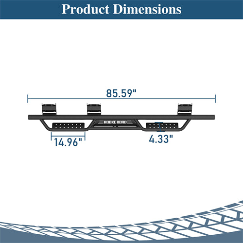 Nerf Side Step Bars For 2015-2024 Ford F-150 SuperCrew / 2017-2024 F-250 F-350 Crew Cab - Ultralisk4x4