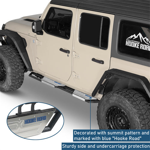 Off-road BladeX Series Nerf Side Step Bars For 2018-2025 Jeep Wrangler JL 4-Door - Ultralisk4x4-u3084-5
