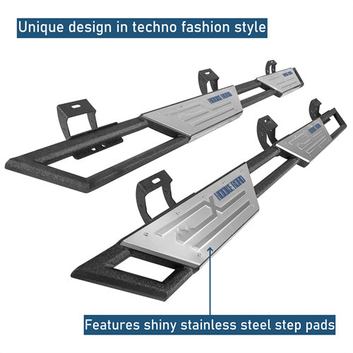 Off-road BladeX Series Nerf Side Step Bars For 2018-2025 Jeep Wrangler JL 4-Door - Ultralisk4x4-u3084-6