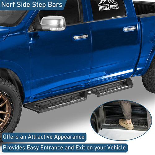 Off Road Side Step Bars For 2009-2018 Ram 1500 & 2019-2024 Ram 1500 Classic & 2010-2024 Ram 2500/3500 Crew Cab - Ultralisk4x4