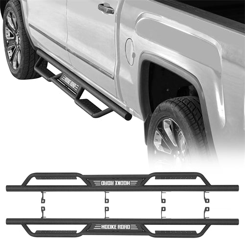 Nerf Side Step Bars For 2007-2018 Chevy Silverado/GMC Sierra 1500 | Crew Cab; 2007-2019 Chevy Silverado/GMC Sierra 2500 HD 3500 HD | Crew Cab - Ultralisk4x4