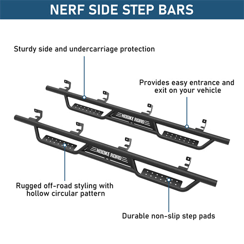 Nerf Side Step Bars For 2007-2018 Chevy Silverado/GMC Sierra 1500 | Crew Cab; 2007-2019 Chevy Silverado/GMC Sierra 2500 HD 3500 HD | Crew Cab - Ultralisk4x4