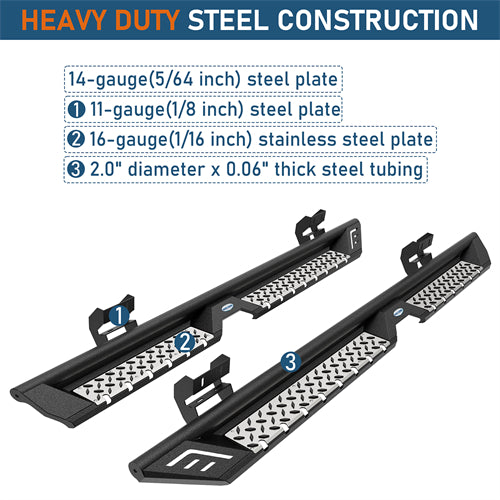 Nerf Side Step Bars For 2009-2014 Ford F-150 SuperCrew - Ultralisk4x4