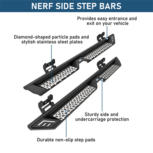 Nerf Side Step Bars For 2009-2014 Ford F-150 SuperCrew - Ultralisk4x4