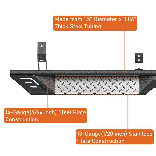 Nerf Side Step Bars For 2010-2024 Toyota 4Runner (Excluding Limited, Nightshade, TRD Sport & 10-13 SR5) - Ultralisk4x4