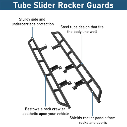 Tube Slider Rocker Guards For 1992-1999 Chevy Suburban (Excluding K2500 Suburban) - Ultralisk4x4