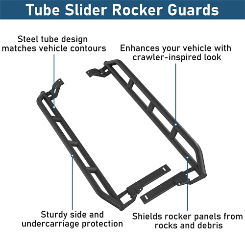 Tube Slider Rocker Guards For 2013-2017 Subaru XV Crosstrek - Ultralisk4x4
