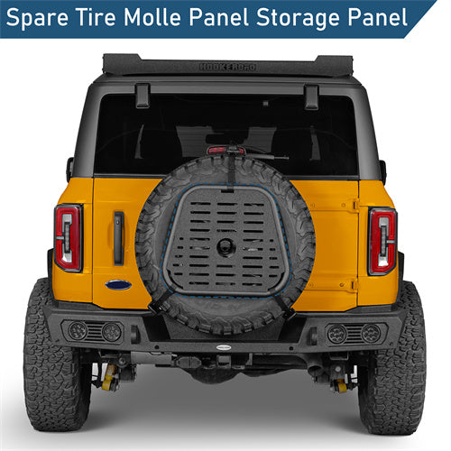 Spare Tire Mount Molle Storage Panel For 87-18 Jeep Wrangler YJ TJ JK & 21-25 Ford Bronco - Ultralisk 4x4