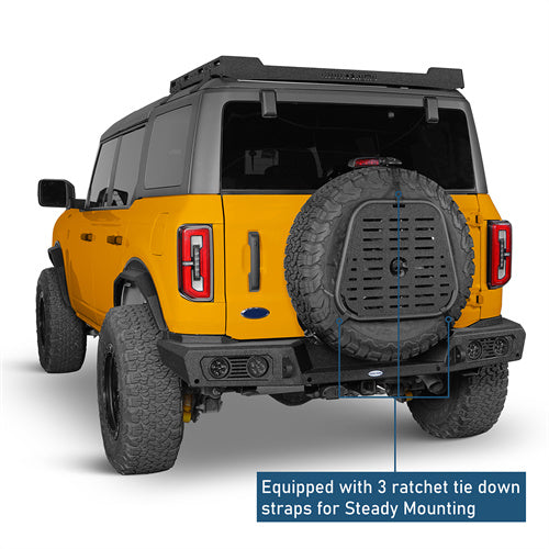 Spare Tire Mount Molle Storage Panel For 87-18 Jeep Wrangler YJ TJ JK & 21-25 Ford Bronco - Ultralisk 4x4