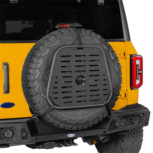 Spare Tire Mount Molle Storage Panel For 87-18 Jeep Wrangler YJ TJ JK & 21-25 Ford Bronco - Ultralisk 4x4