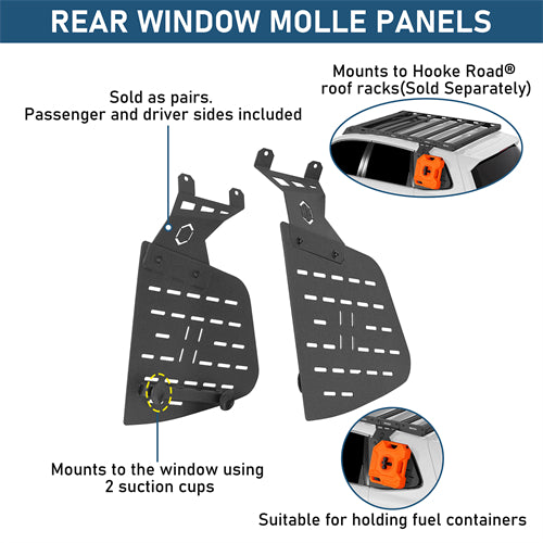 Rear Window Exterior Storage Panel Molle Panel Kit For 2014-2018 Subaru Forester - Ultralisk4x4