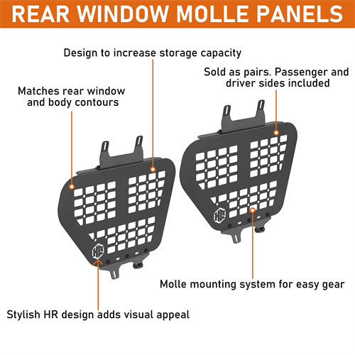 Rear Window Interior Storage Molle Panel Kit For 2010-2023 Lexus GX460 - Ultralisk4x4