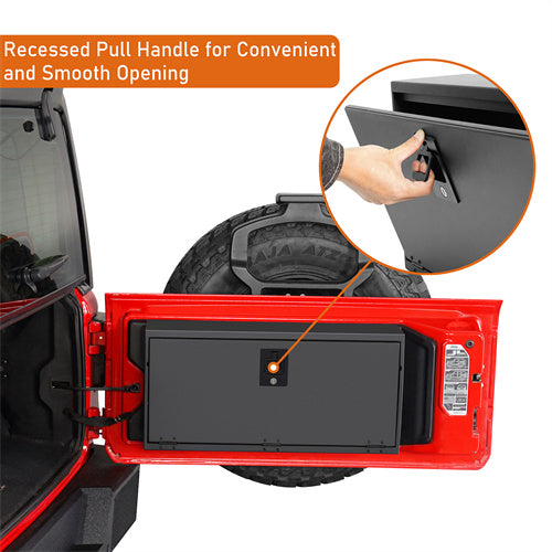 2 Gen Tailgate Storage Lock Box For 2018-2025 Jeep Wrangler JL - Ultralisk4x4
