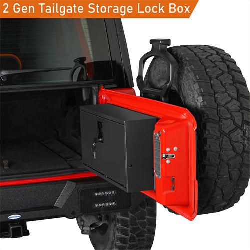 2 Gen Tailgate Storage Lock Box For 2018-2025 Jeep Wrangler JL - Ultralisk4x4