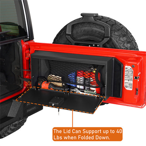 2 Gen Tailgate Storage Lock Box For 2018-2025 Jeep Wrangler JL - Ultralisk4x4