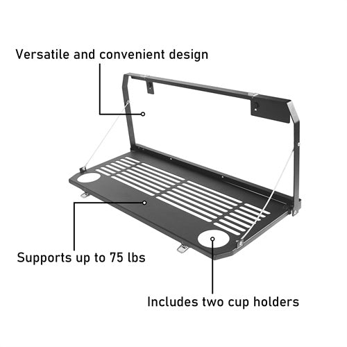 Tailgate Table Foldable Cargo Shelf For 2021-2023 Ford Bronco - Ultralisk4x4