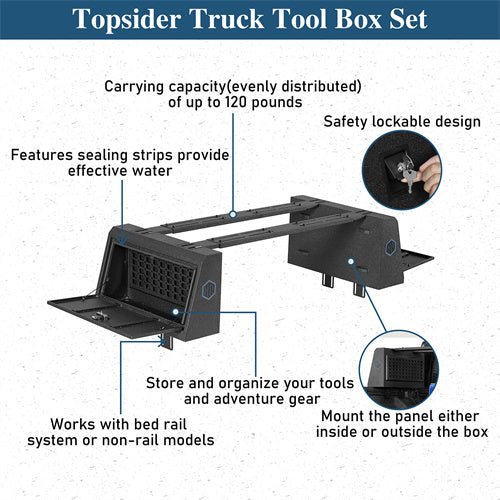 Topsider Truck Tool Box Set For Overland Off-Road Vehicles, Pick-up Trucks - Ultralisk4x4