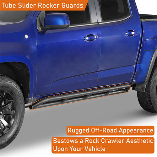 Tube Slider Rocker Guards For 2015-2025 Chevy Colorado & GMC Canyon Crew Cab - Ultralisk4x4