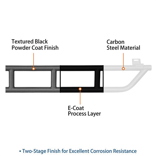 Tube Slider Rocker Guards For 2016-2023 Toyota Tacoma Double Cab - Ultralisk4x4