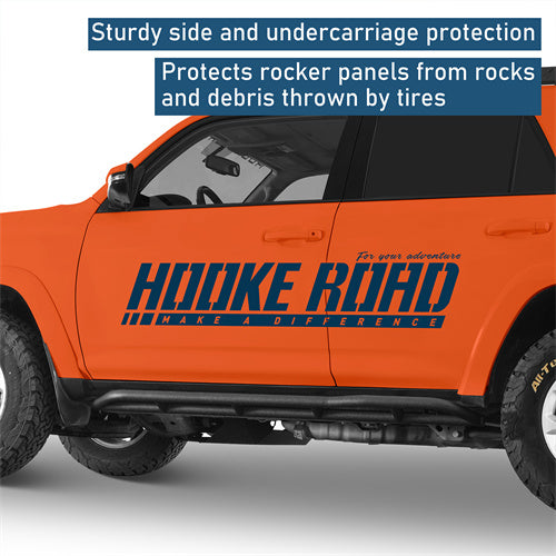Tube Slider Rocker Guards w/ Kick-Out For 2010-2025 Toyota 4Runner (Excluding Limited, Nightshade, TRD Sport & 10-13 SR5) - Ultralisk4x4