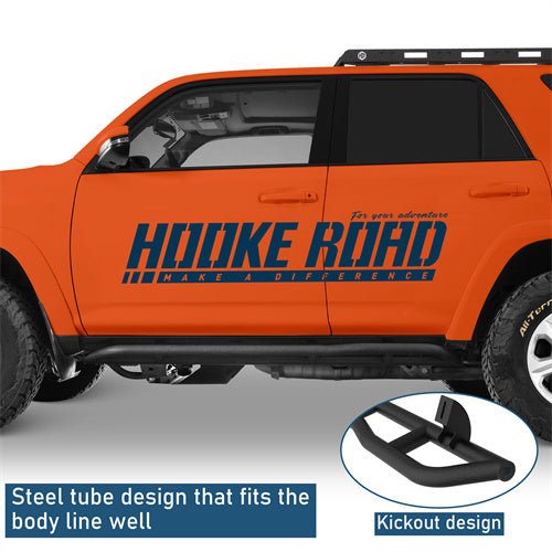 Tube Slider Rocker Guards w/ Kick-Out For 2010-2025 Toyota 4Runner (Excluding Limited, Nightshade, TRD Sport & 10-13 SR5) - Ultralisk4x4